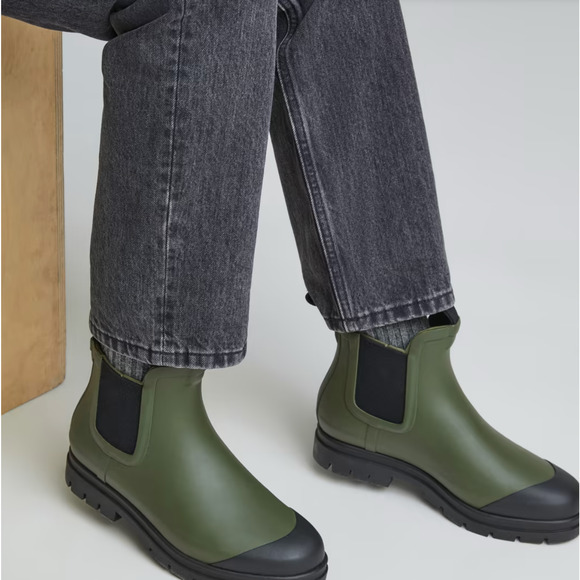 NWOT Everlane The Chelsea Rain Boot 6 Surplus Olive Green Chunky Lug 90s Y2K - Picture 4 of 8